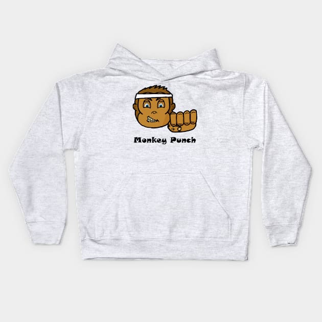 Monkey Punch! Kids Hoodie by Monkey Punch